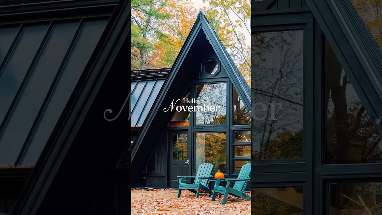 November at Black Pines A-Frame in upstate New York.   