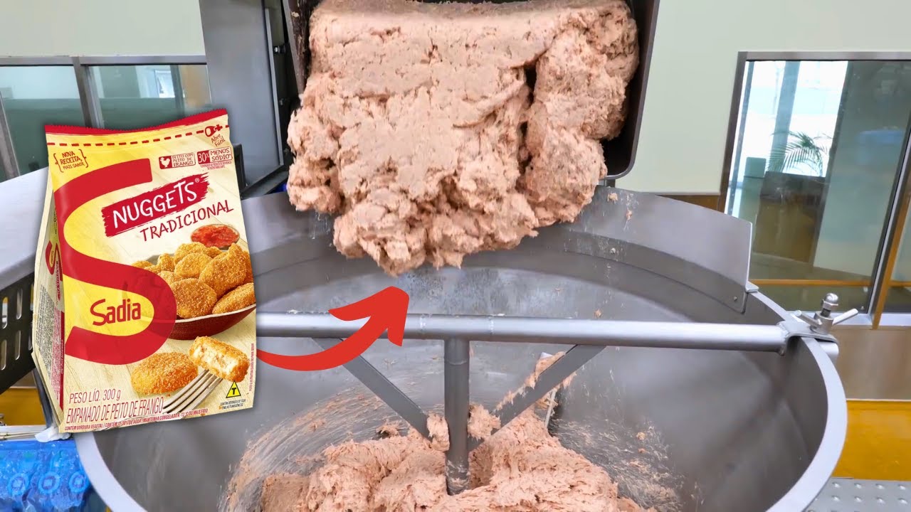 Como os NUGGETS DE FRANGO são feitos - Processo Industrial