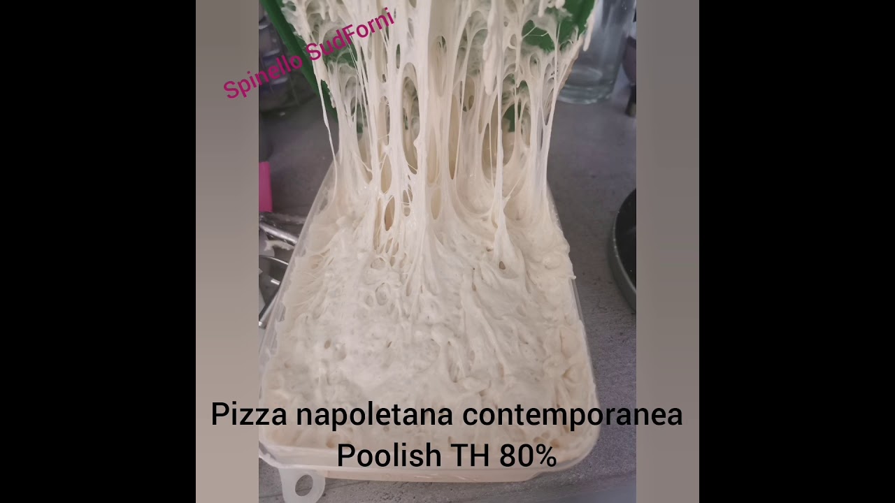 Pizza maison haute hydratation napolitaine contemporaine sur poolish TH80% Sudforni four Spinello