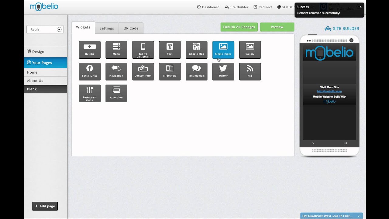 Mobelio - The Use Of The Navigation Widget On Your Mobile Site