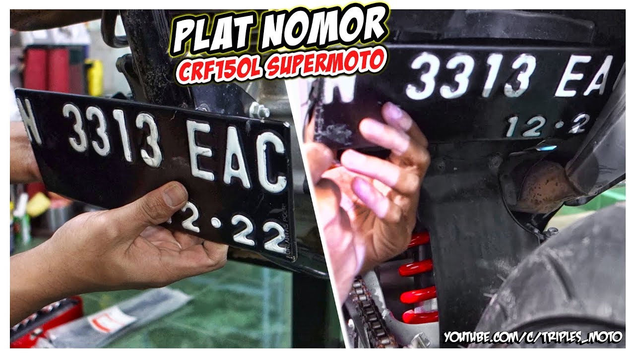 Pindah Plat Nomor Honda CRF150L Supermoto