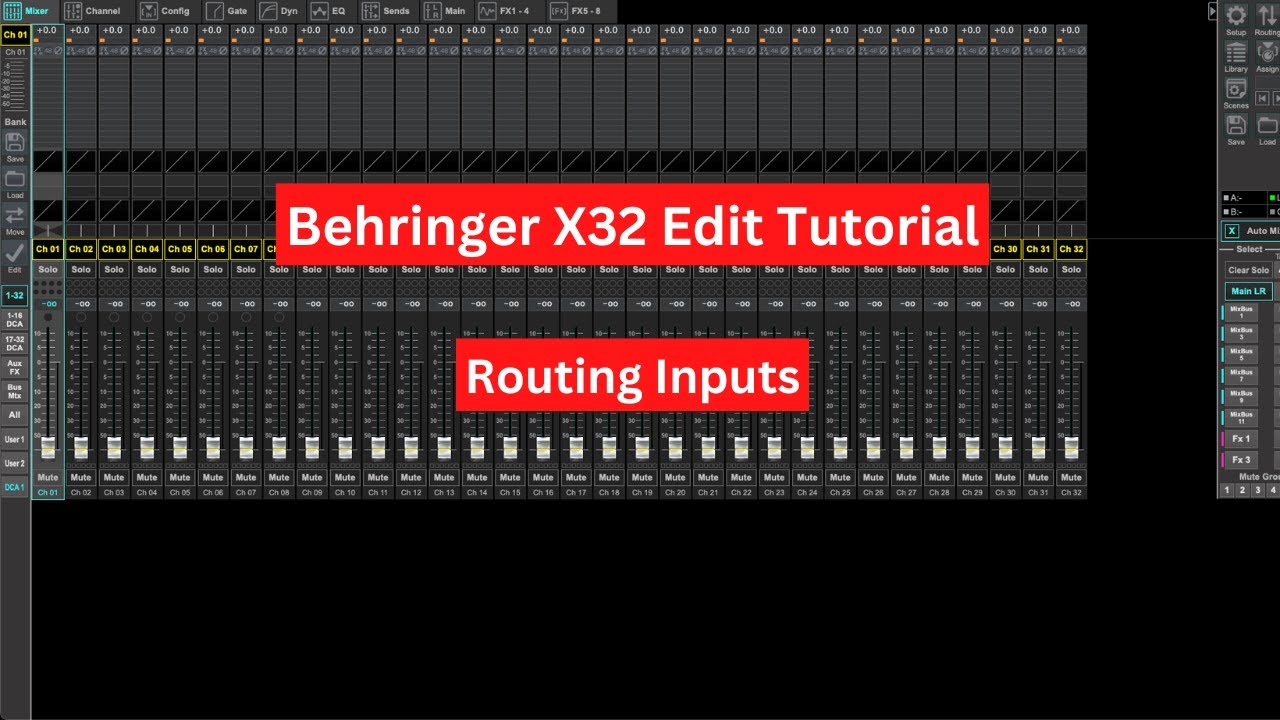 Behringer X32 Edit Episode 2: Inputs & Routing Explained