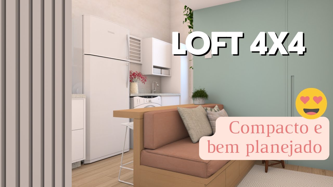 Loft Pequeno 4x4 😮 | Moderno e Planejado