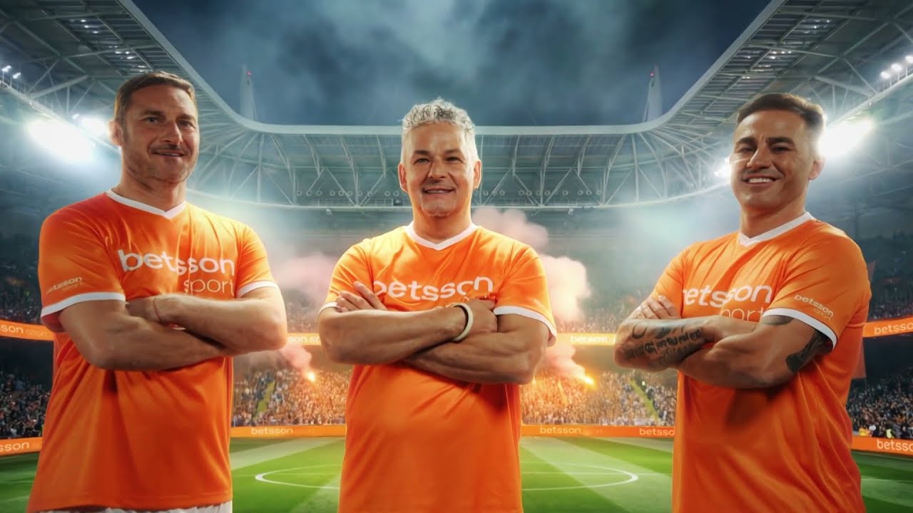 Betsson.Sport con Roberto Baggio, Francesco Totti e Fabio Cannavaro