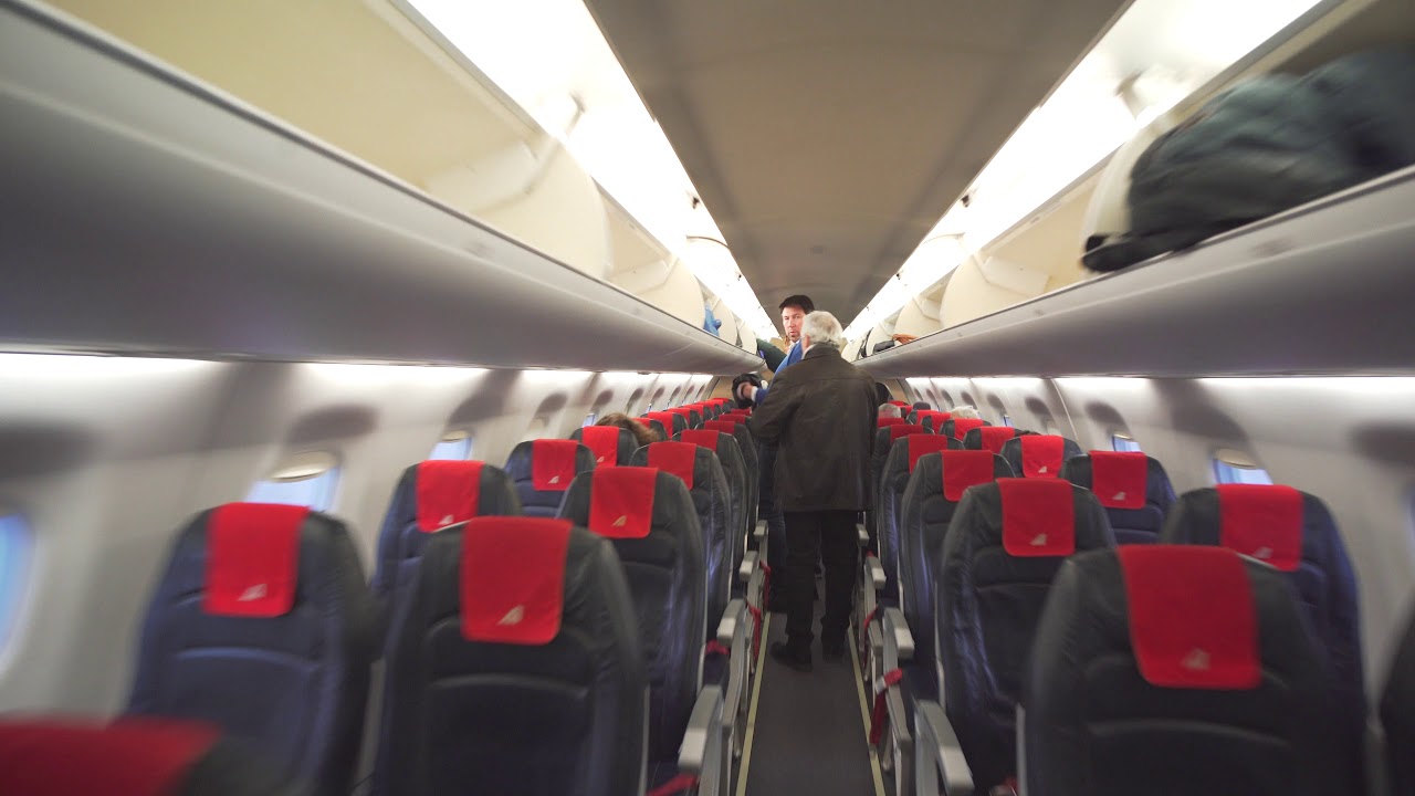 Italy, Rome, Leonardo da Vinci Airport, boarding AlItalia flight to Naples