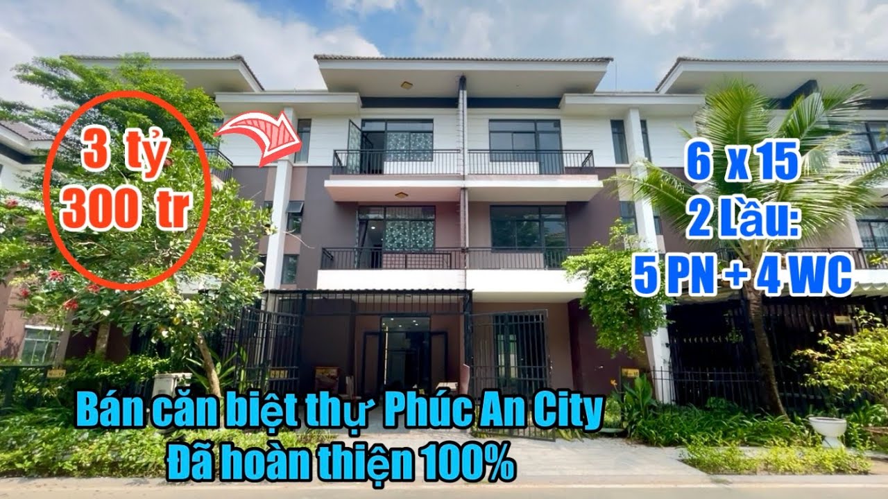Biệt Thự Phúc An City, Hoàn Thiện Full Nội Thất, Giá: 3,3 Tỷ