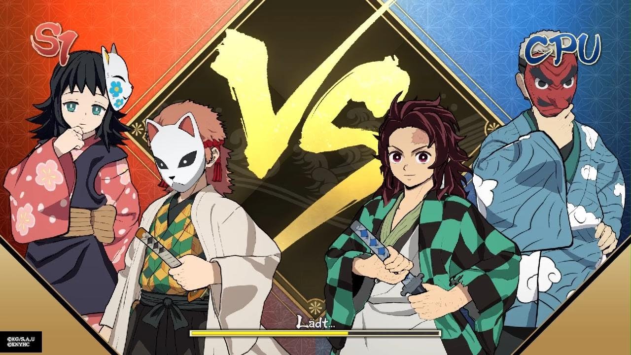 Demon Slayer fight: Makomo + Sabito VS Tanjiro + Urokodaki on Urokodaki's Stone S rank #german #ps4