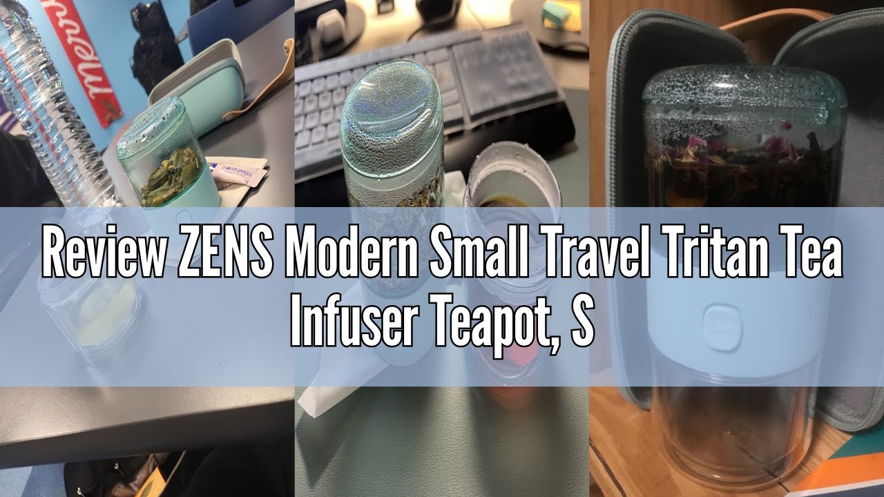Review ZENS Modern Small Travel Tritan Tea Infuser Teapot, Smart One Touch Tea Maker for Loose Leaf