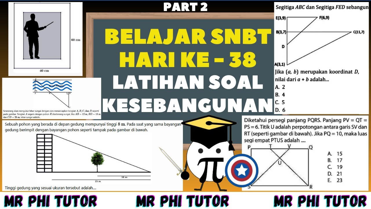 Day 38 Belajar SNBT – Latihan Soal Kesebangunan HOTS #snbt #belajaronline #utbk #snbt2026