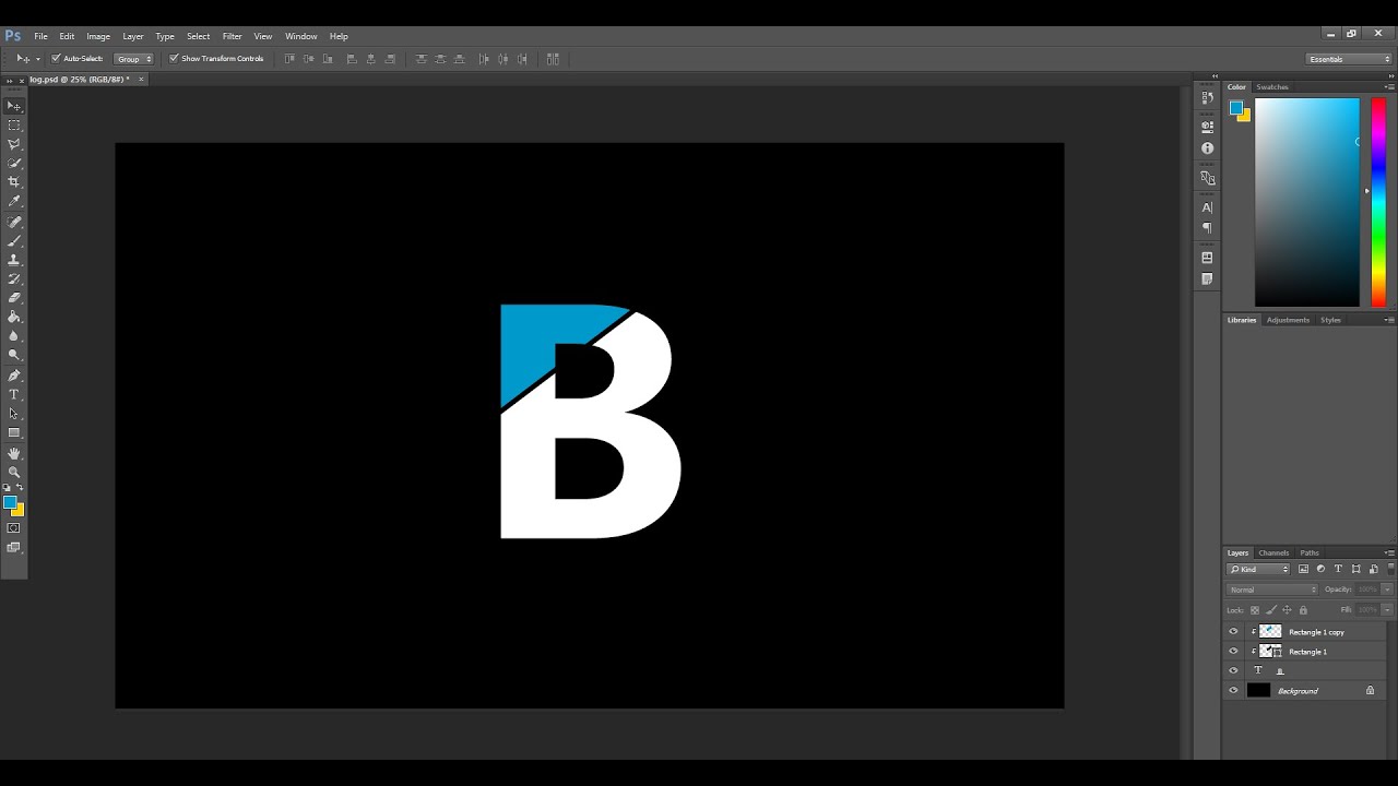 Letter B Logo I Adobe Photoshop I Logo Tutorial