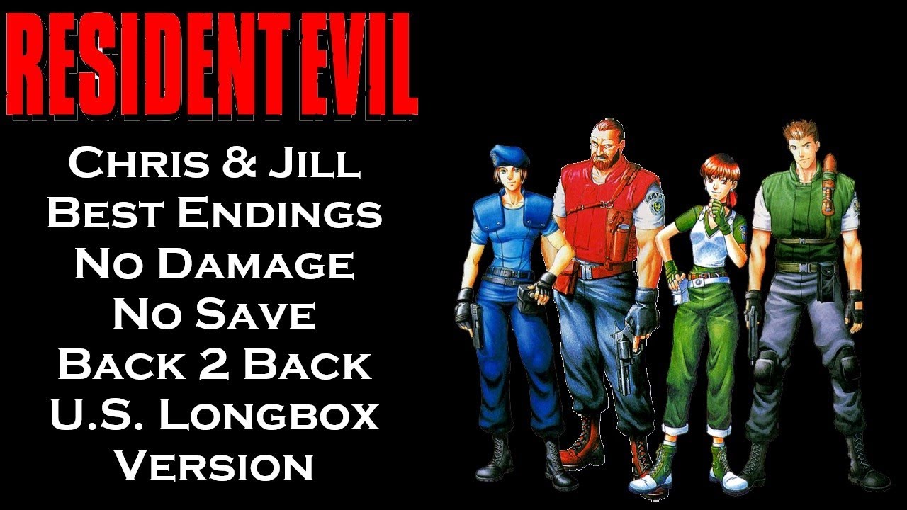 [WORLD'S FIRST] Resident Evil: Chris & Jill Best Ending | No Save/No Damage | U.S. Longbox Version