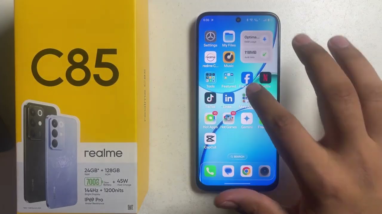 Realme C85/C85 Pro: Изменение экрана напоминаний о входящих звонках