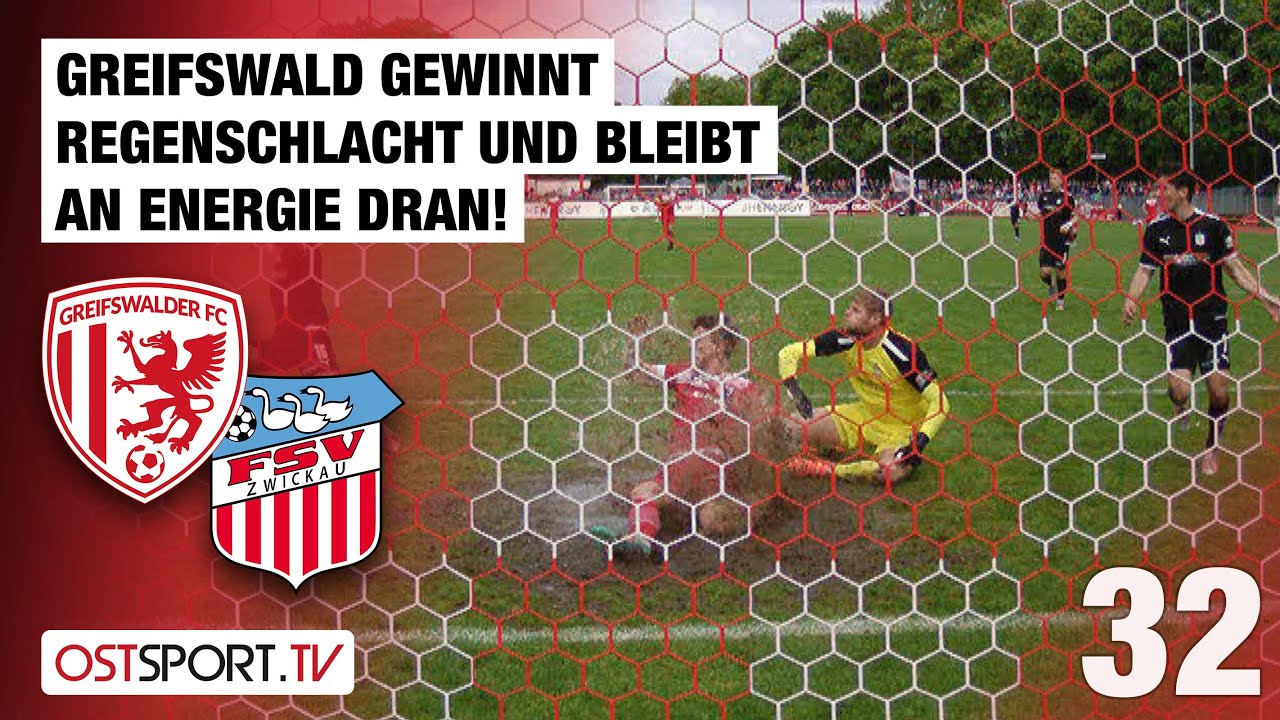 Greifswald gewinnt Regenschlacht und bleibt an Energie dran: GFC - Zwickau | Regionalliga Nordost