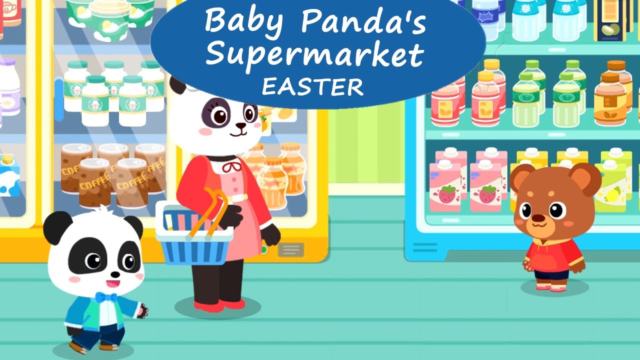 Baby Panda's Supermarket - Go to the Supermarket and buy Easter goods | BabyBus Games