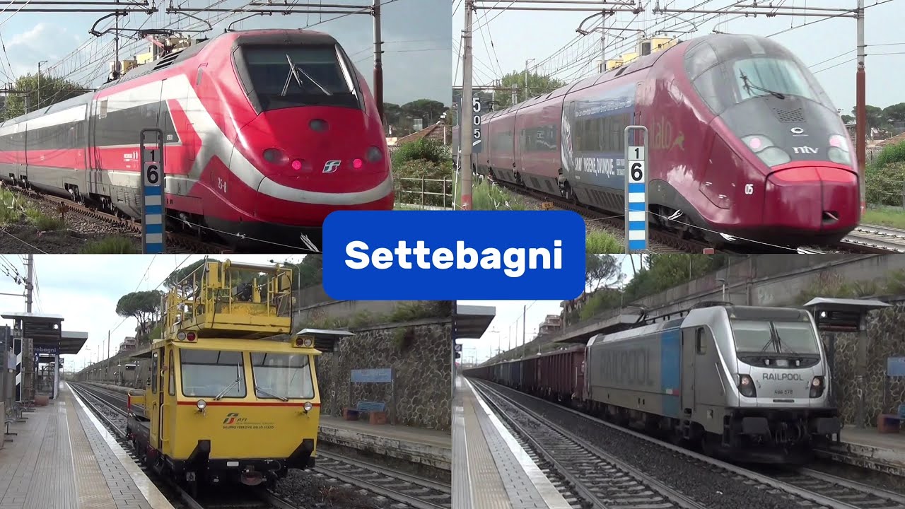 Treni REGIONALI, MERCI, ALTA VELOCITÀ e MOLTO ALTRO alla stazione di SETTEBAGNI!