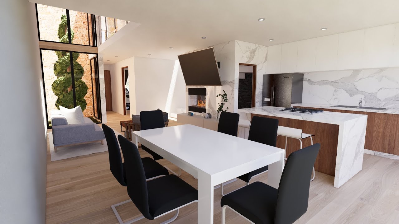 CASA 6 X 20 CON DOBLE ALTURA EN SALA DE ESTAR