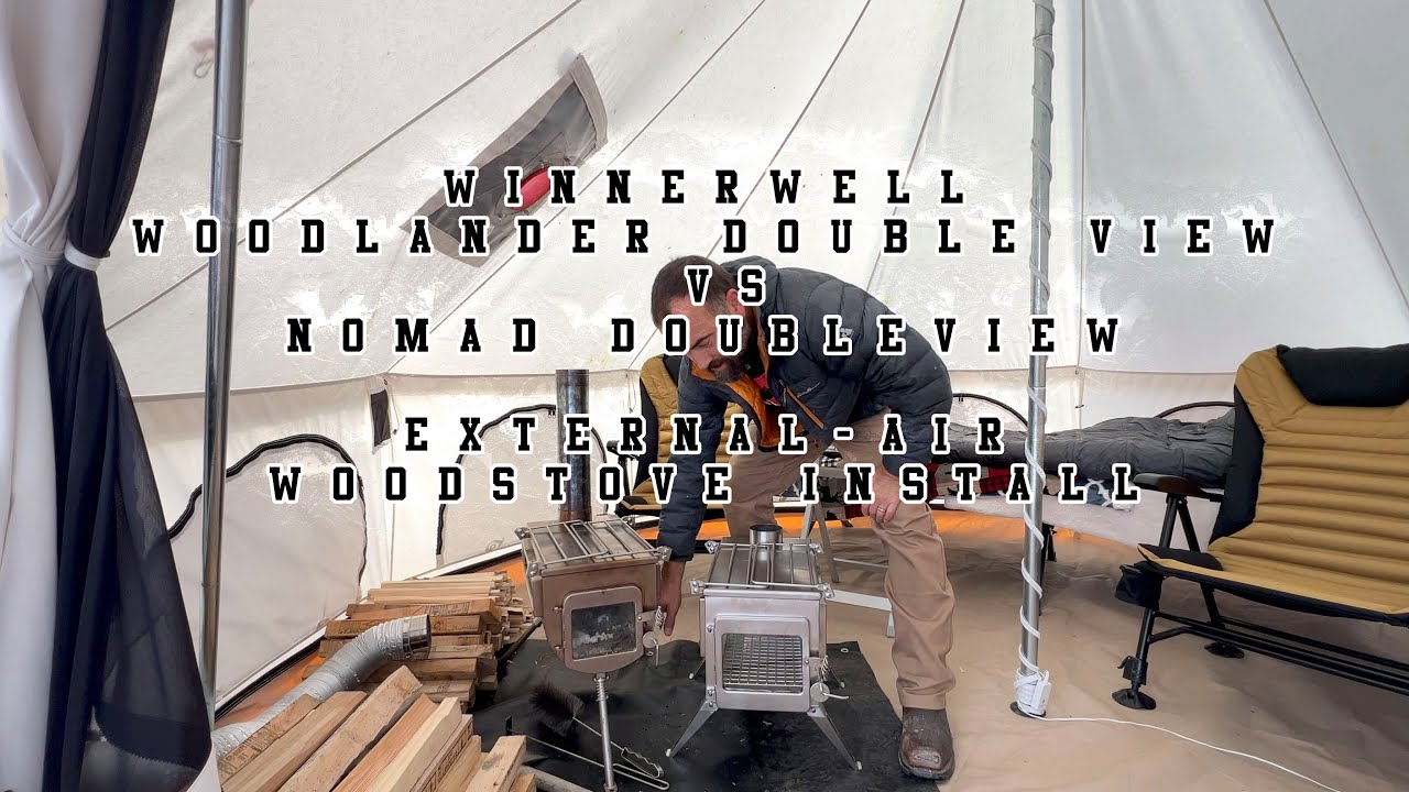 Сравнение печей Winnerwell Woodlander Double View Large и Nomad Double View Large с внешним возду...