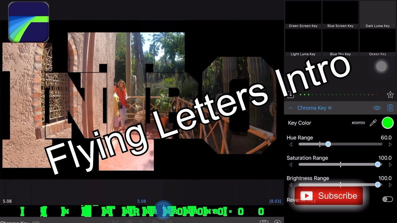 TEXT MASKING TITLE - FLYING LETTERS INTRO | LumaFusion (German)
