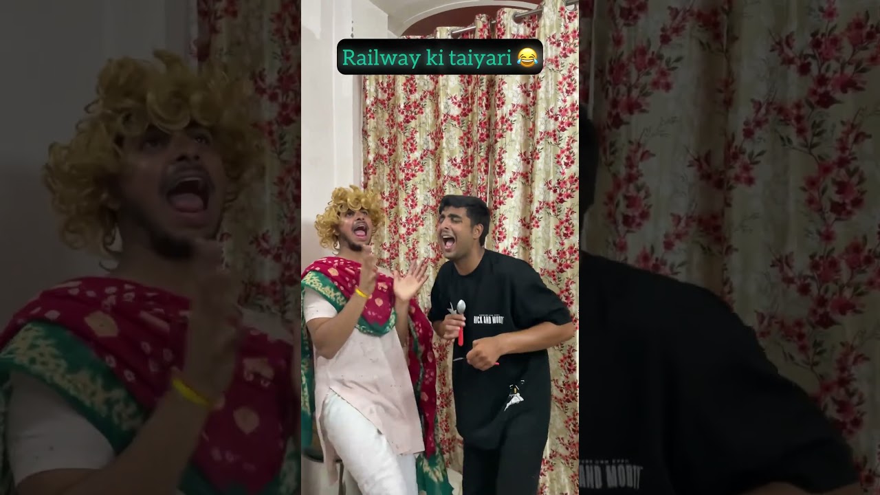 Practice for Railway job 😂😂 | Amra vlogs | #comedy #railway #shortsvideo #funny #kapilsharma