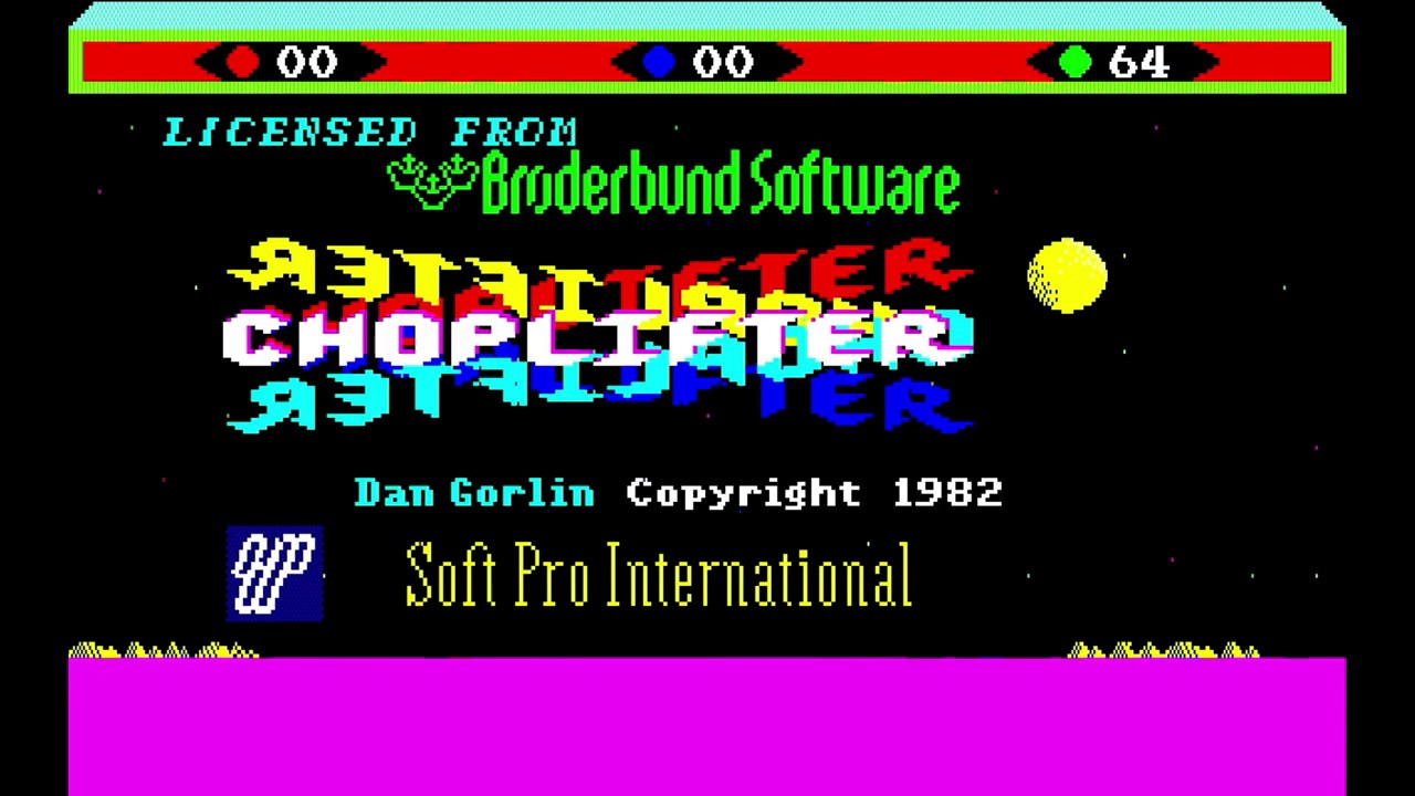 [FM-7] Choplifter!  Longplay - All Hostages Saved, but...  (Broderbund, Soft Pro, FUJITSU FM-7)