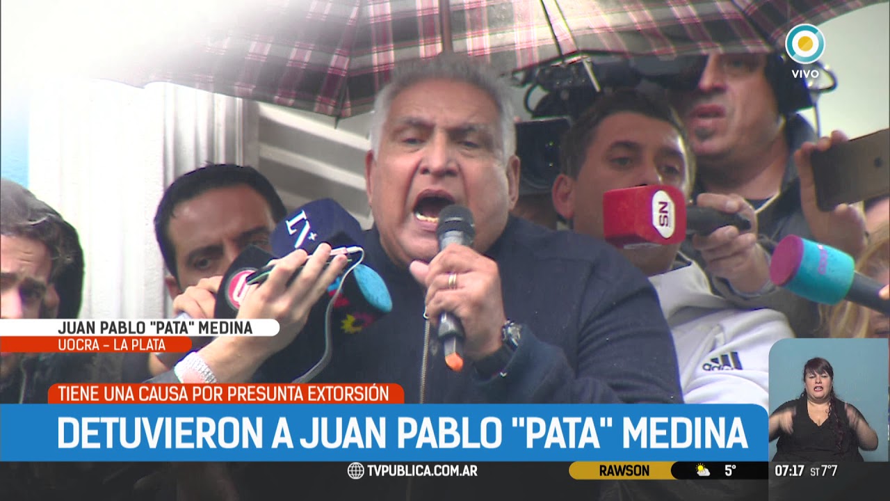 Detuvieron al Pata Medina, dirigente de UOCRA | #TPANoticias