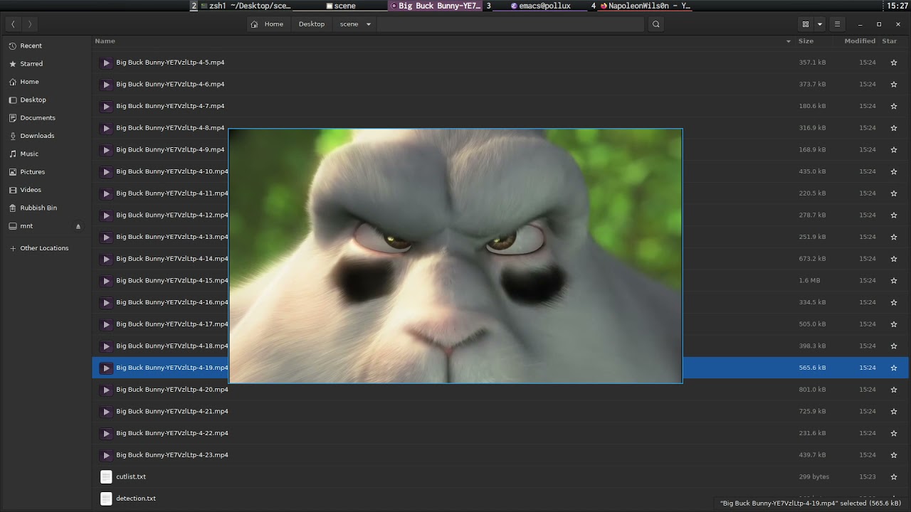 ffmpeg scene detection - version 2 - specify a range in the video and cut into separate scenes
