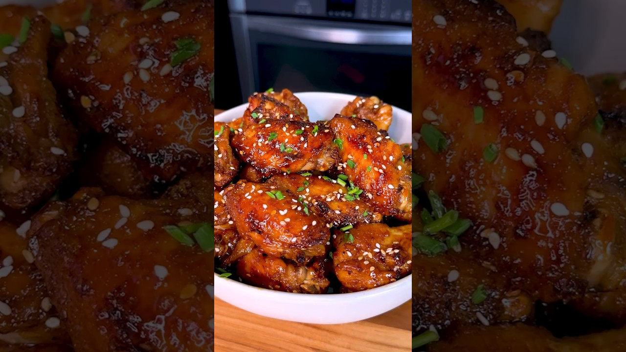 Garlic Glazed Wings Recipe #shorts