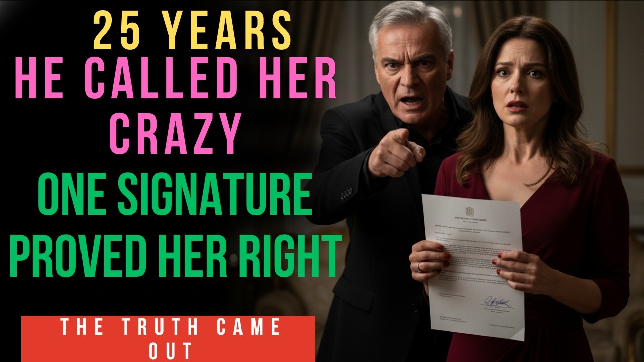 My Dad Called Mom “Crazy” for 25 Years… Until One Forged Signature Proved She Was Right