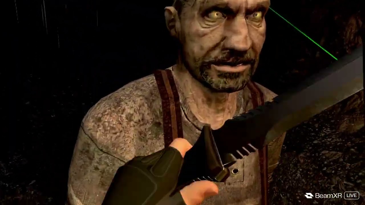 Killing giants and hordes of infected cult members.. Twitch live stream playing Resident Evil 4 VR
