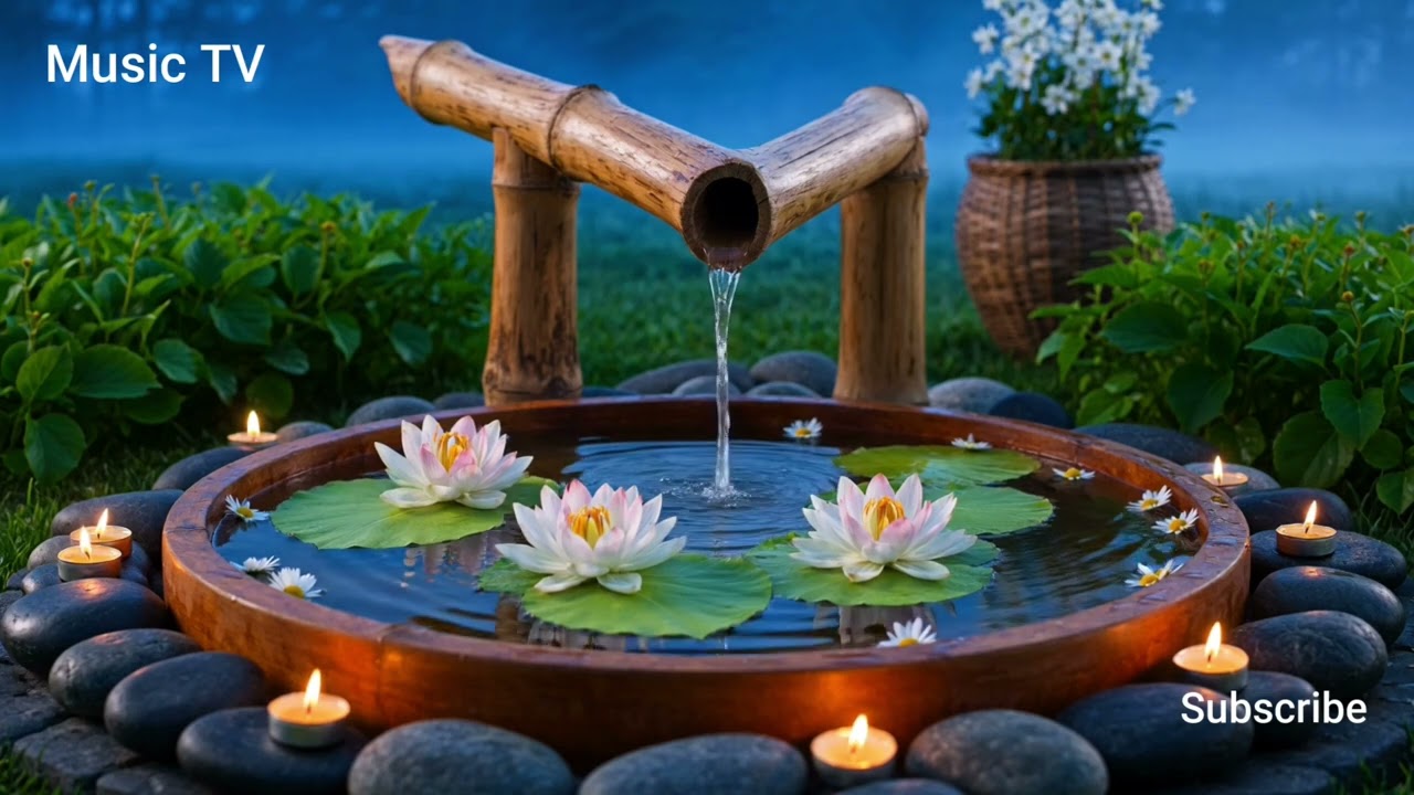 Relaxing music piano with soft water sounds for Sleep, Nature River bird sounds focus Relaxation💤🎹