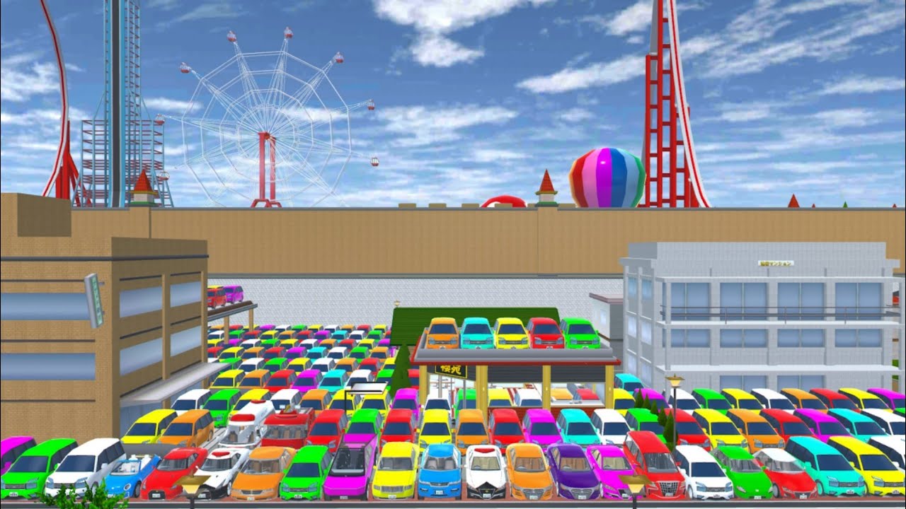 SAKURA REINBOW SUPER CAR COLLECTION AT SECRET PLACE 🤯😱🚔🚒✅. SAKURASCHOOLSIMULATOR 😍🤣🚔🚒✅✅