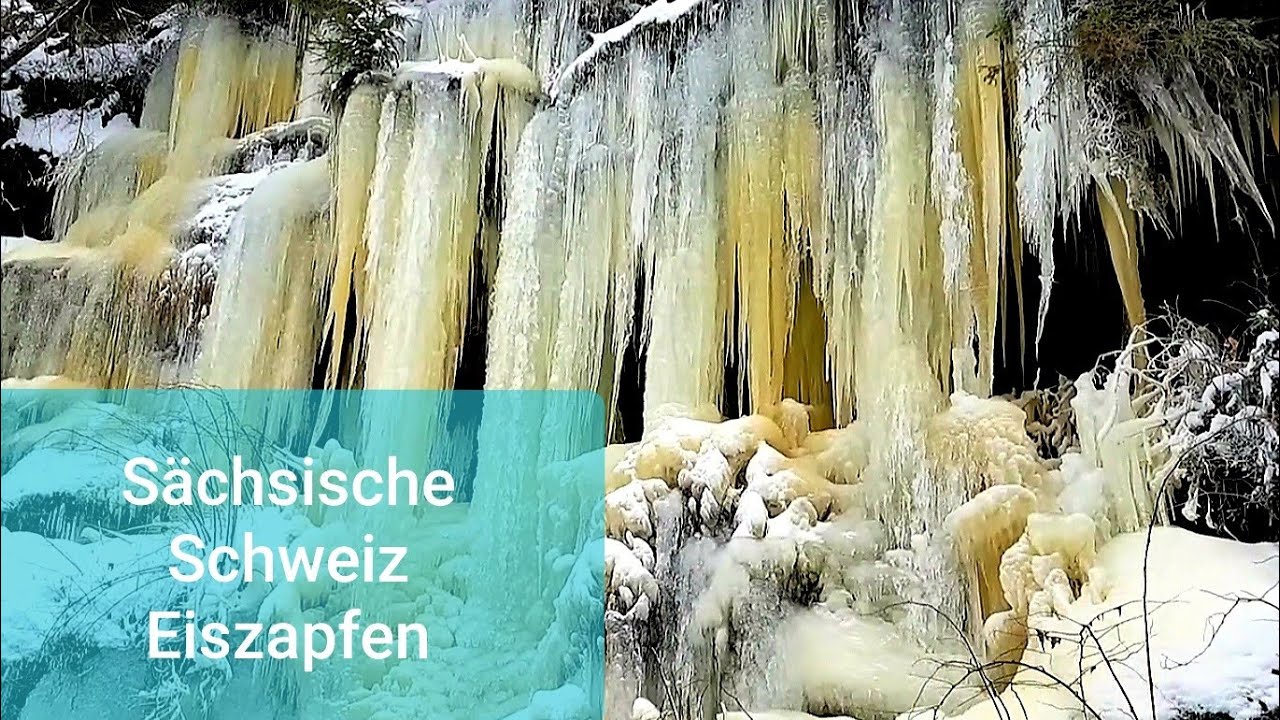 Gautschgrotte Sächsische Schweiz Polenztal Diebshöhle Winterwanderung Elbsandsteingebirge Eiszapfen
