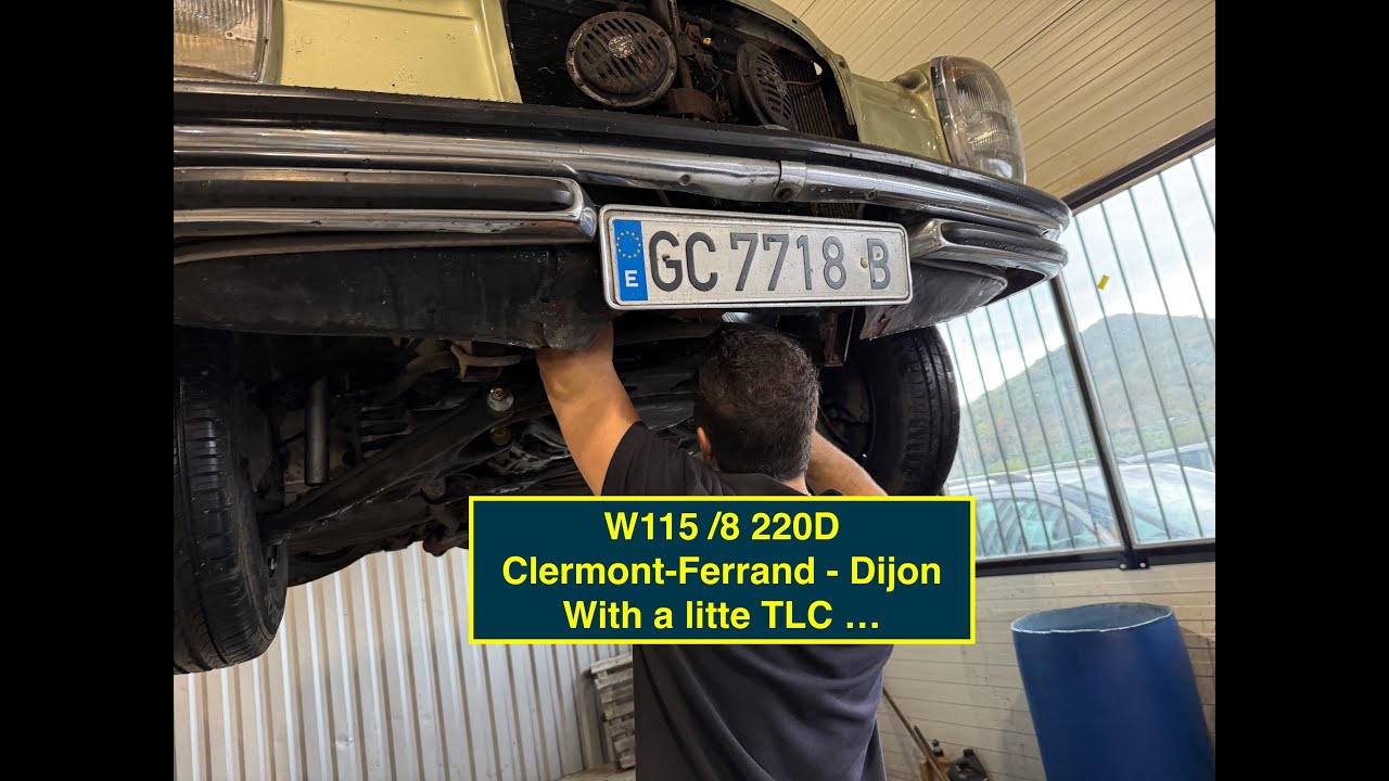 olaf's oldtimer. Drive. Going from mid to west France with my Mercedes W115 /8 220D. With some TLC!