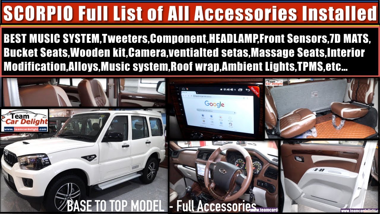 Scorpio All Accessories Installed with Price | Scorpio Modified | Scorpio accessories