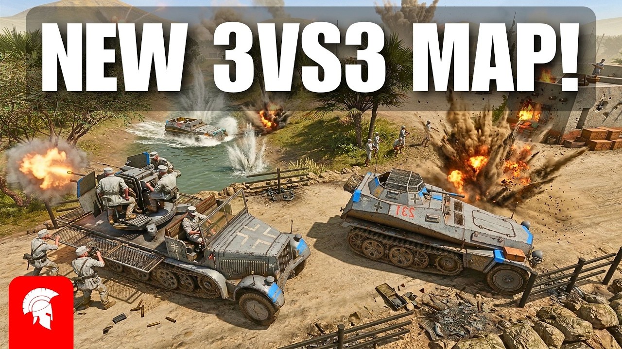 NEW 3VS3 MAP! - (BIG NEW PATCH) - 3vs3 - Afrikakorps - Company of Heroes 3