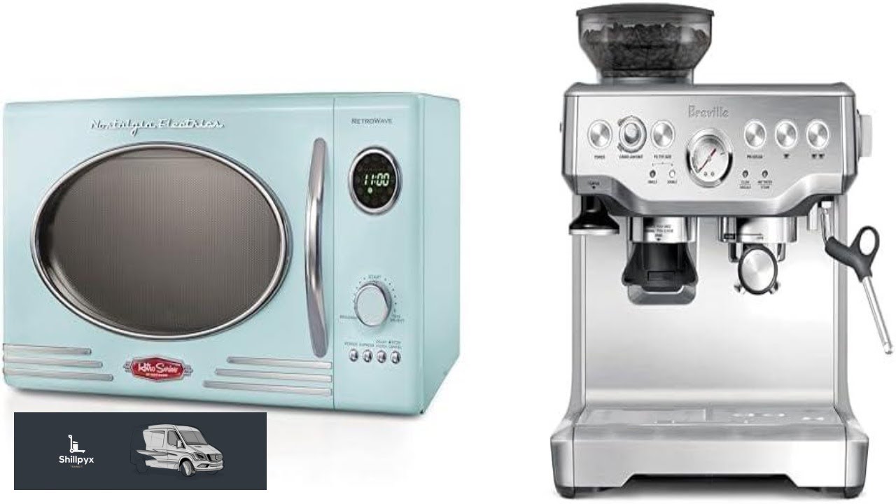 Nostalgia Retro Countertop Microwave Oven Large 800 Watt 0.9 cu ft