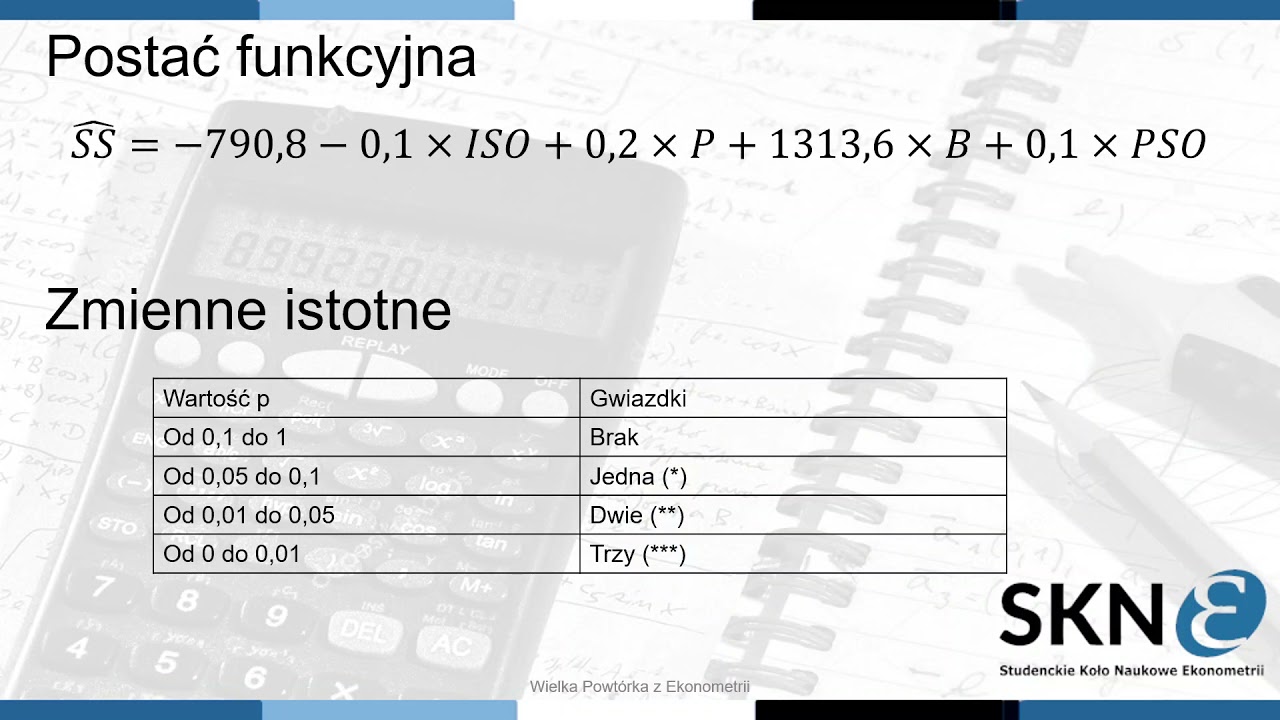 Zadanie 1 - model KMNK: interpretacje + współczynnik determinacji