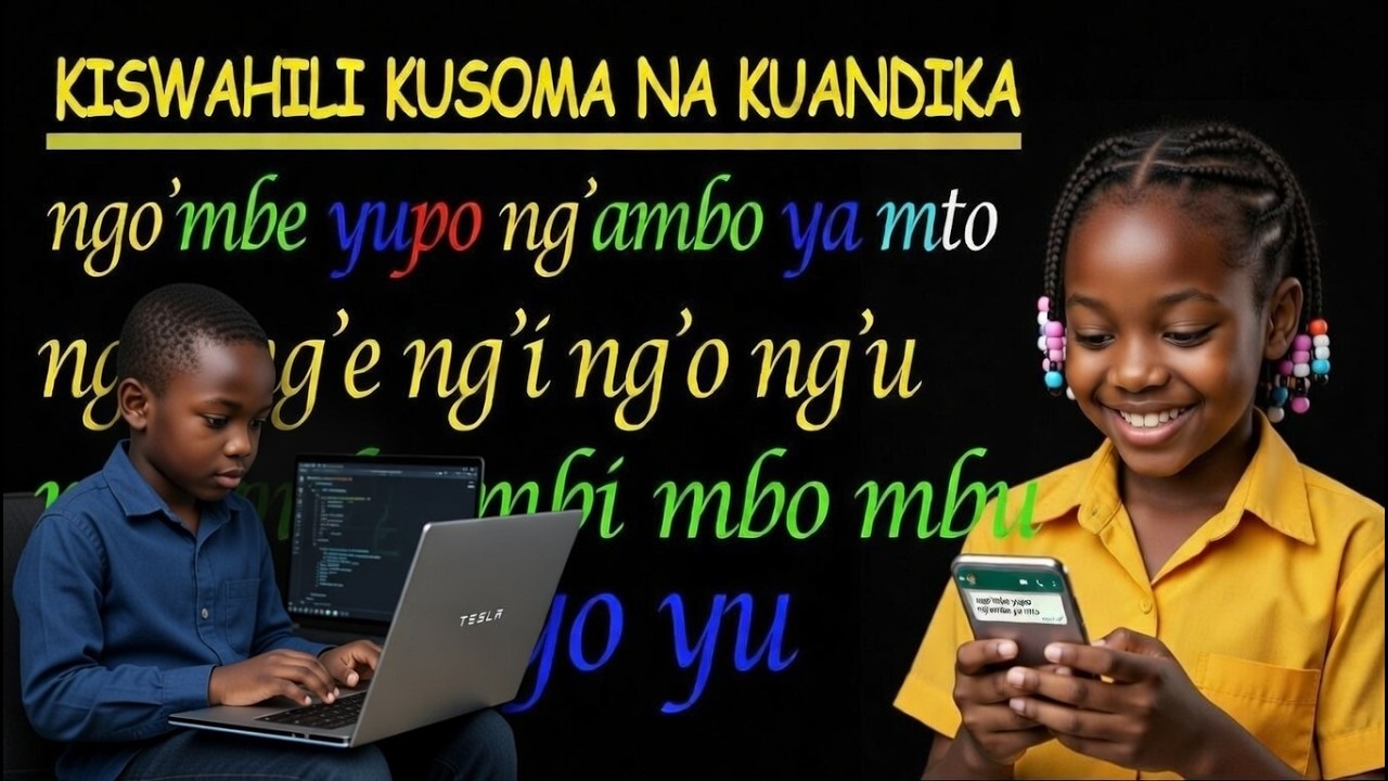 Swahili Lesson for Kids | Step-by-Step Syllable Reading #kusoma na kuandika kiswahili sentensi