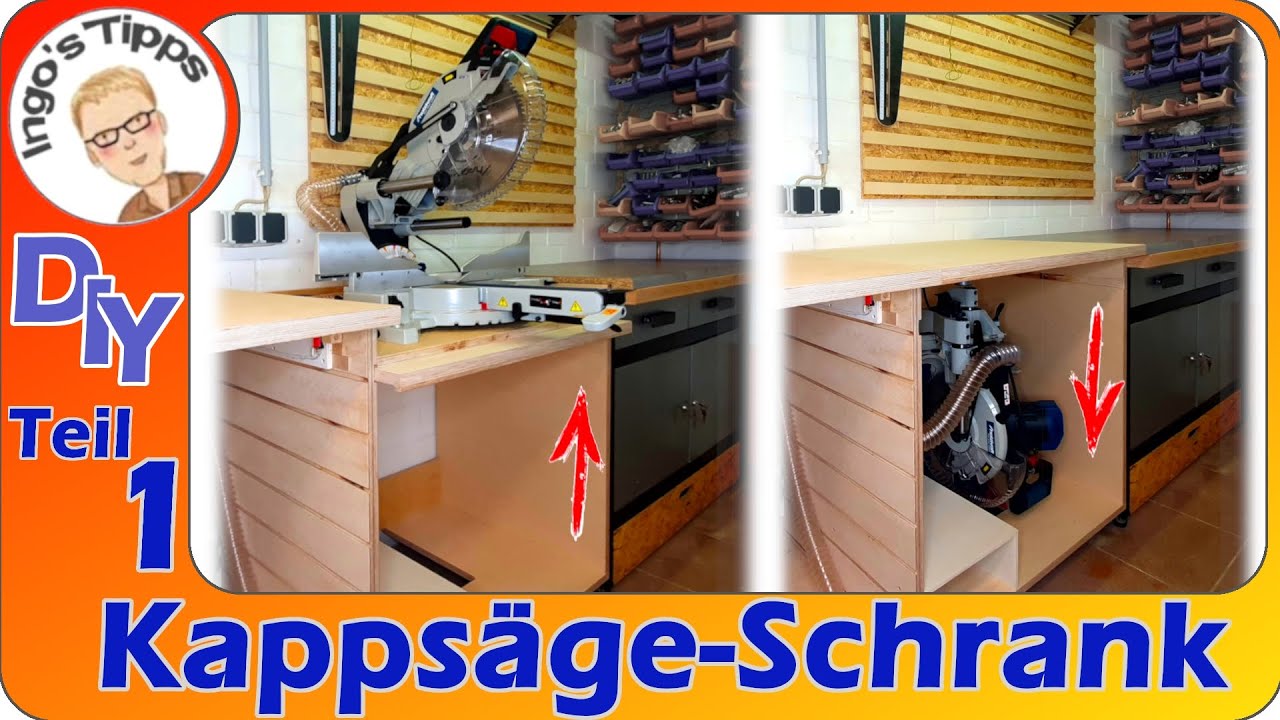 Meine neue Kappsäge Holzkraft KGZ3050 verschwindet im Multifunktions Unterschrank Teil 1 IngosTipps