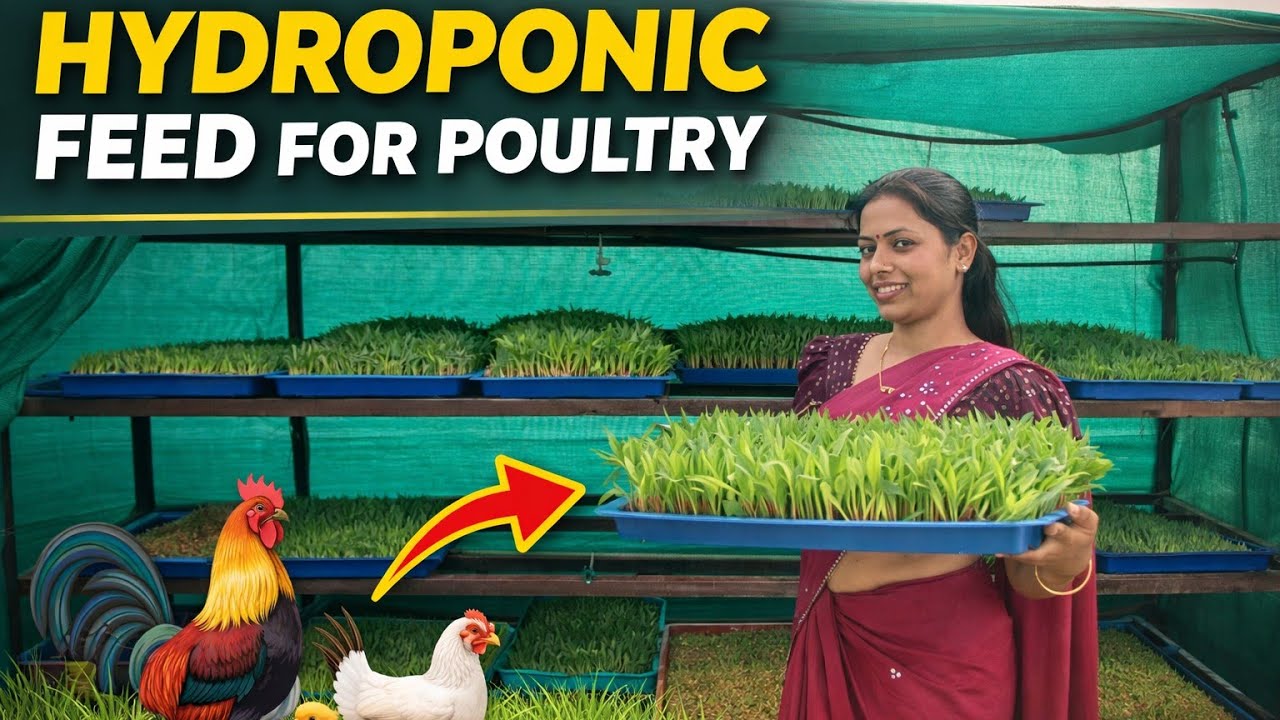 Hydrophonic feed for poloutry #गावरानकोंबडीचेपिल्ले #farming #available 