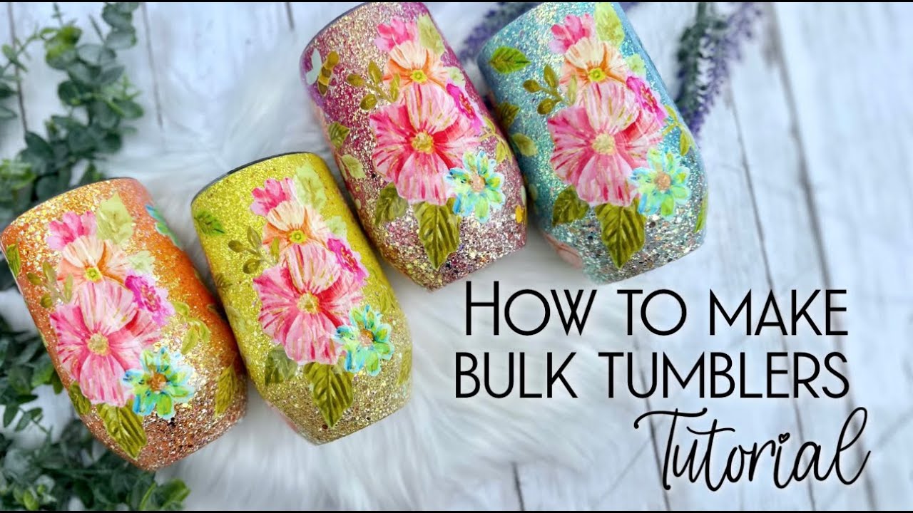 HOW TO MAKE BULK TUMBLERS TUTORIAL FT. *NEW* PRINTABLE VINYL FROM TECKWRAPCRAFT
