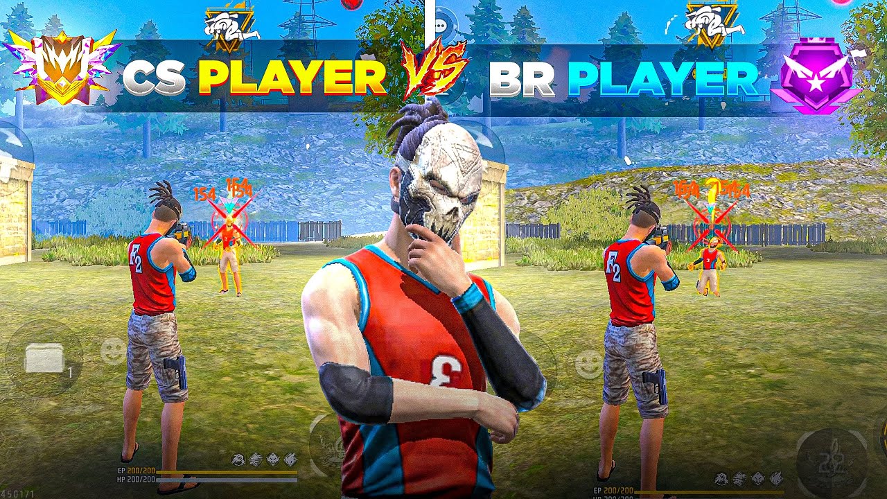 Cs Rank Players VS Br Rank Players 😗 Who is More Pro? 