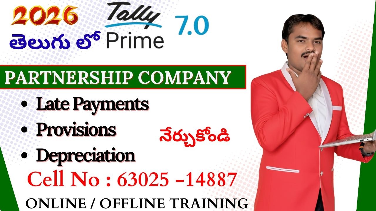 Partnership Firm Company Creation in Tally Prime 7.0