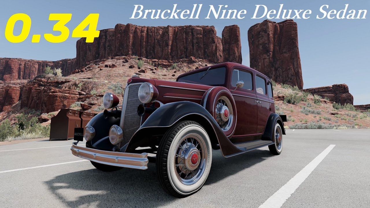 BeamNG.drive (Update 0.34) Freeroam: Utah, USA - 1933 Bruckell Nine Deluxe Sedan