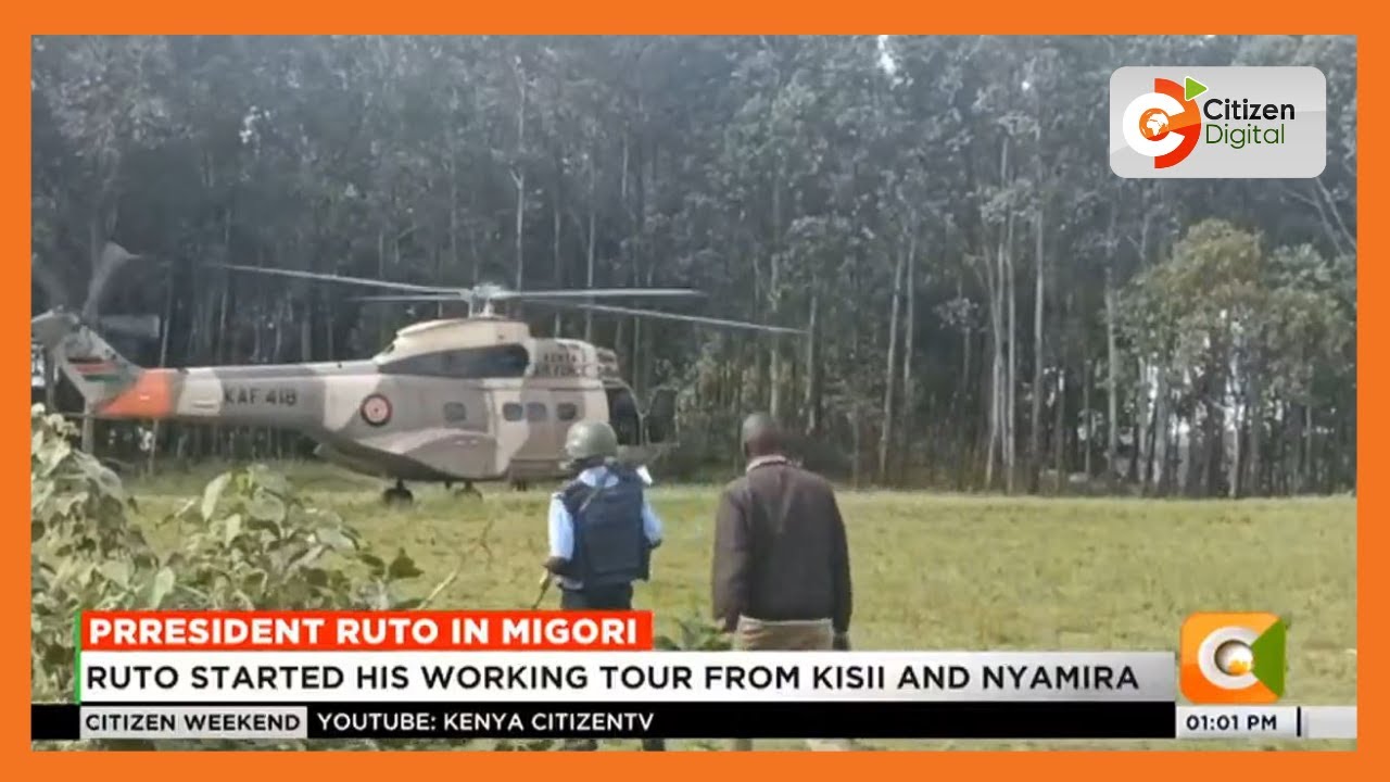 President William Ruto visits Migori county for his third day tour of the Nyanza region
