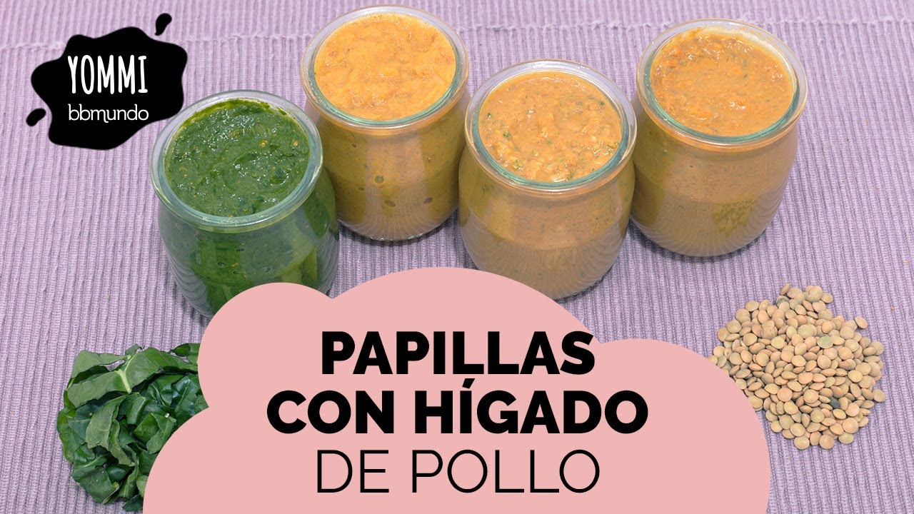 Papillas de HÍGADO de pollo para bebés de 7 meses