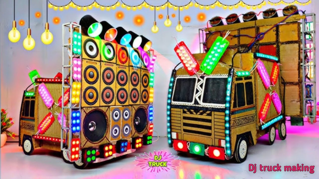 Mini DJ loading truck setup | How to make mini DJ truck | Cardboard dj truck 