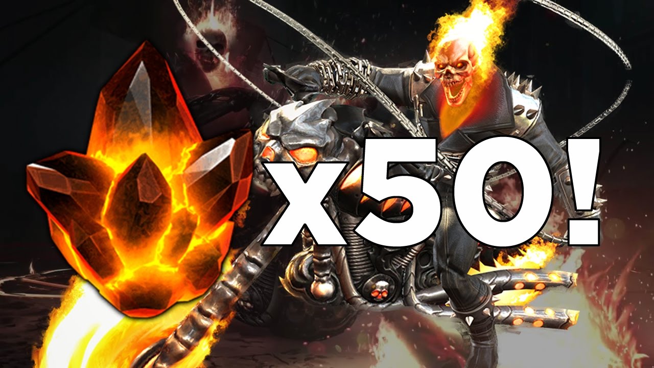 Opening 50x Ghost Rider Crystals! - Marvel Contest of Champions Crystal Opening