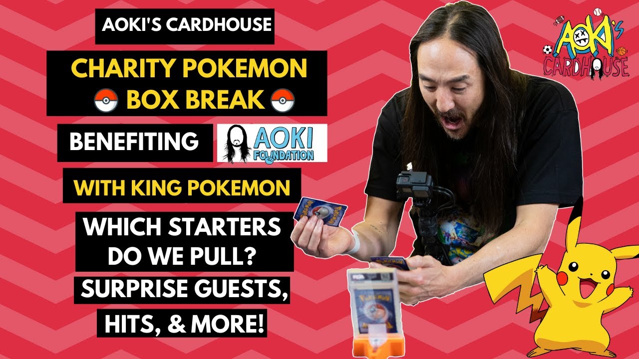Celebrity Pokemon Charity Box Break | Aoki's Cardhouse | Benefiting Aoki Foundation
