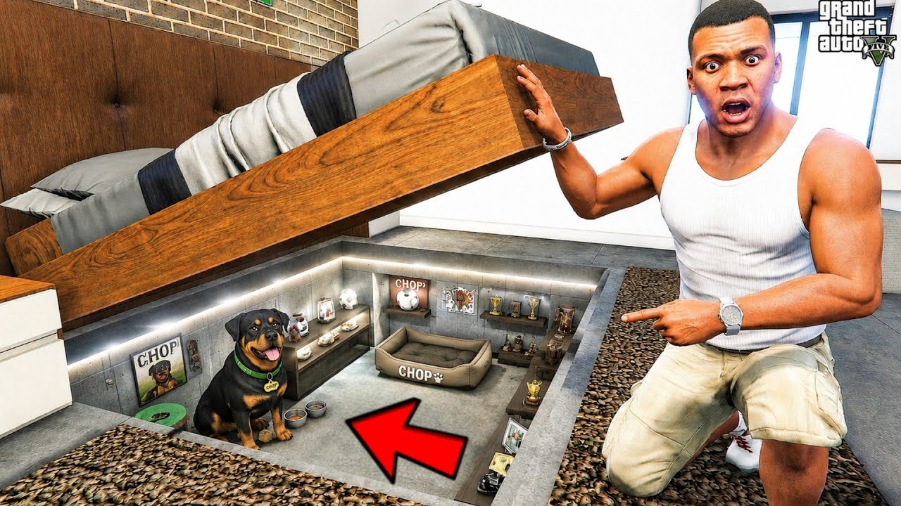 Franklin Found Chop Most Secret Base Under His Bed || Gta 5